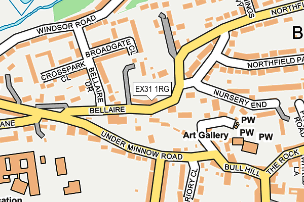 EX31 1RG map - OS OpenMap – Local (Ordnance Survey)