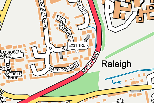 EX31 1RU map - OS OpenMap – Local (Ordnance Survey)