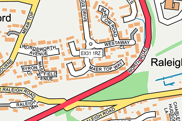 EX31 1RZ map - OS OpenMap – Local (Ordnance Survey)