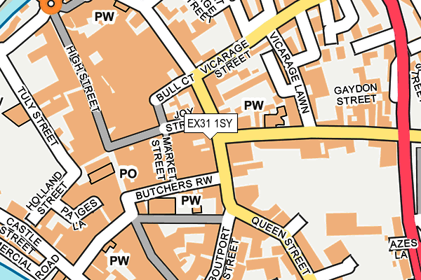 EX31 1SY map - OS OpenMap – Local (Ordnance Survey)