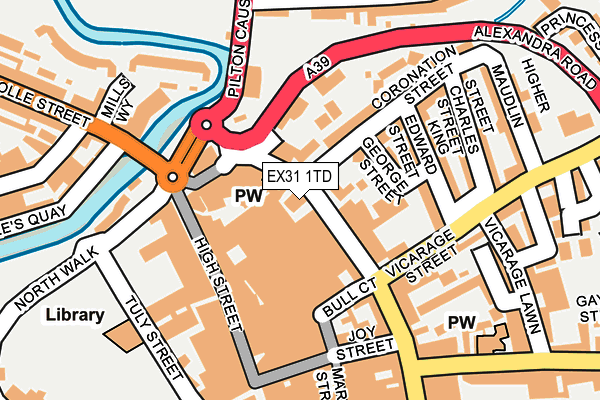 EX31 1TD map - OS OpenMap – Local (Ordnance Survey)