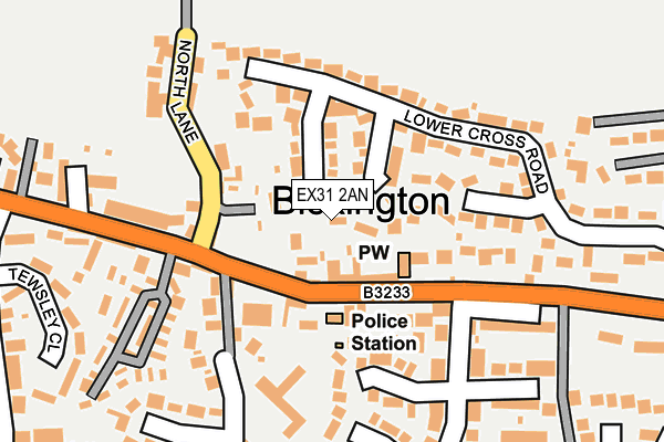 EX31 2AN map - OS OpenMap – Local (Ordnance Survey)