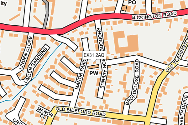 EX31 2AQ map - OS OpenMap – Local (Ordnance Survey)