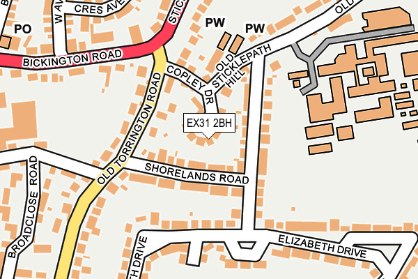 EX31 2BH map - OS OpenMap – Local (Ordnance Survey)
