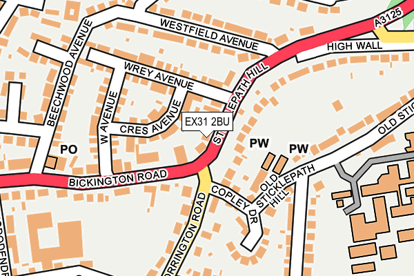 EX31 2BU map - OS OpenMap – Local (Ordnance Survey)