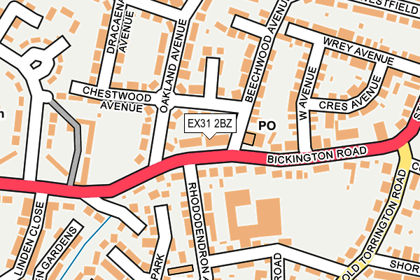 EX31 2BZ map - OS OpenMap – Local (Ordnance Survey)
