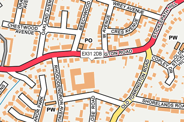 EX31 2DB map - OS OpenMap – Local (Ordnance Survey)