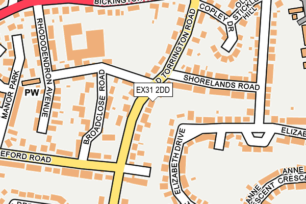 EX31 2DD map - OS OpenMap – Local (Ordnance Survey)