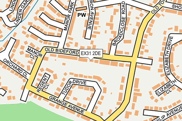 EX31 2DE map - OS OpenMap – Local (Ordnance Survey)