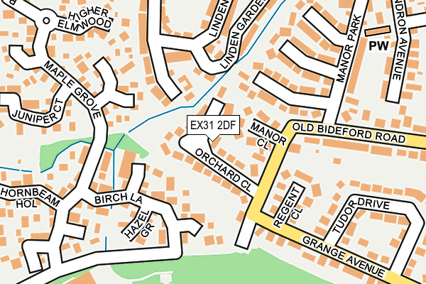 EX31 2DF map - OS OpenMap – Local (Ordnance Survey)