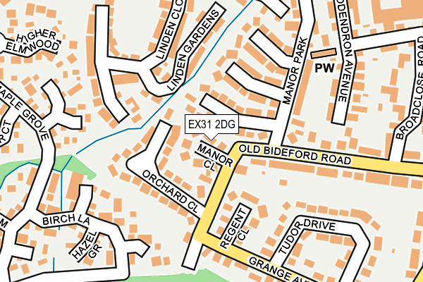 EX31 2DG map - OS OpenMap – Local (Ordnance Survey)
