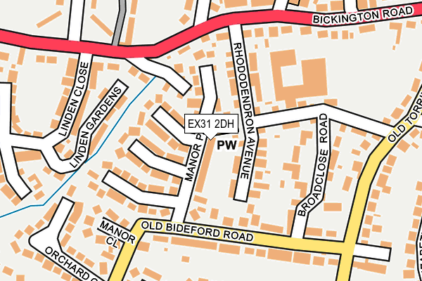 EX31 2DH map - OS OpenMap – Local (Ordnance Survey)
