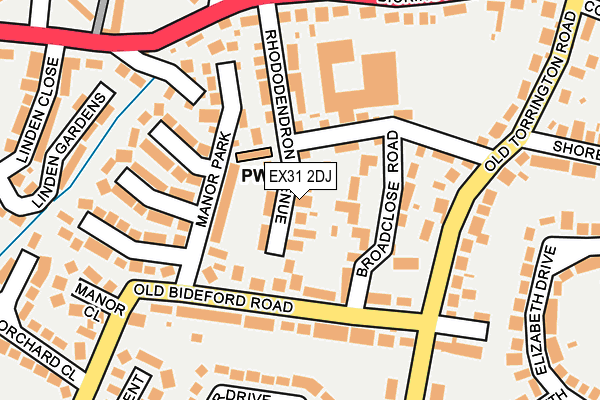 EX31 2DJ map - OS OpenMap – Local (Ordnance Survey)