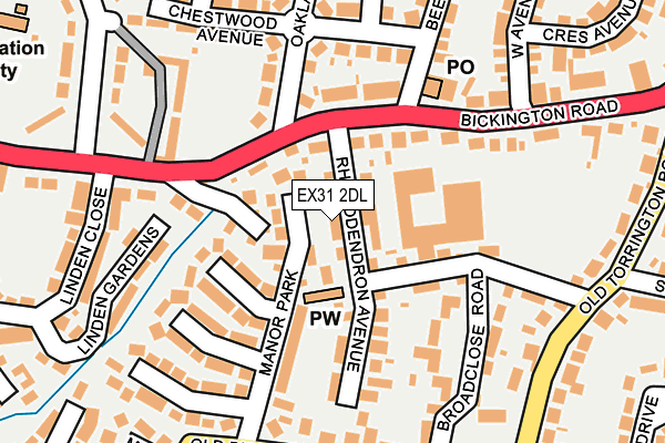 EX31 2DL map - OS OpenMap – Local (Ordnance Survey)