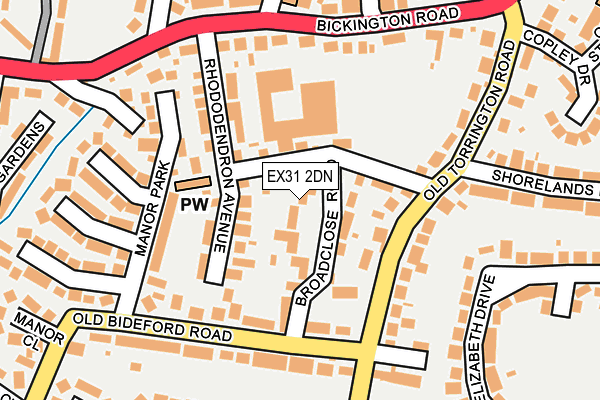 EX31 2DN map - OS OpenMap – Local (Ordnance Survey)