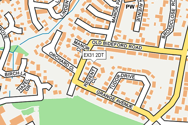 EX31 2DT map - OS OpenMap – Local (Ordnance Survey)