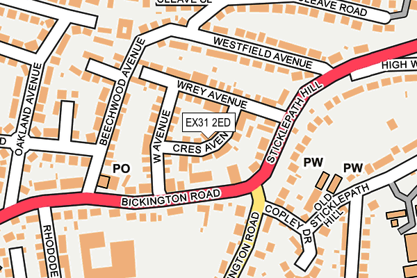 EX31 2ED map - OS OpenMap – Local (Ordnance Survey)