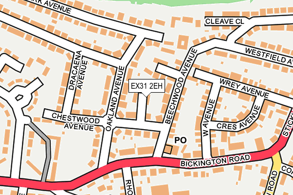 EX31 2EH map - OS OpenMap – Local (Ordnance Survey)