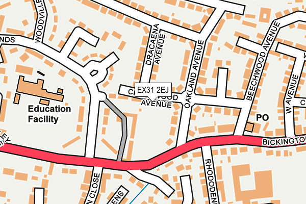 EX31 2EJ map - OS OpenMap – Local (Ordnance Survey)