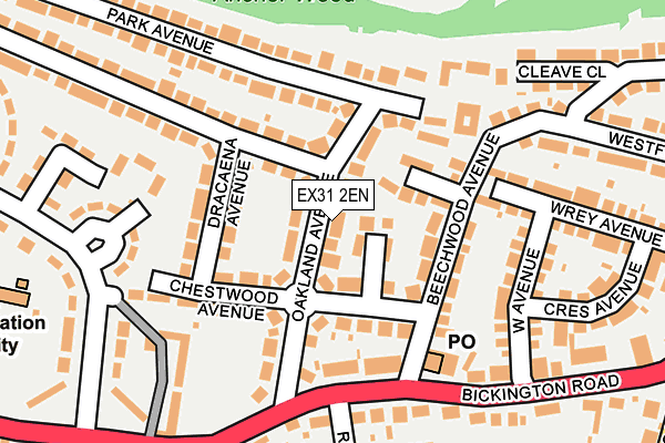 EX31 2EN map - OS OpenMap – Local (Ordnance Survey)