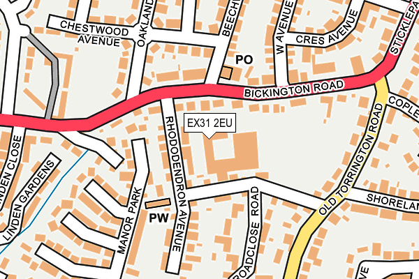 EX31 2EU map - OS OpenMap – Local (Ordnance Survey)