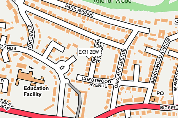 EX31 2EW map - OS OpenMap – Local (Ordnance Survey)