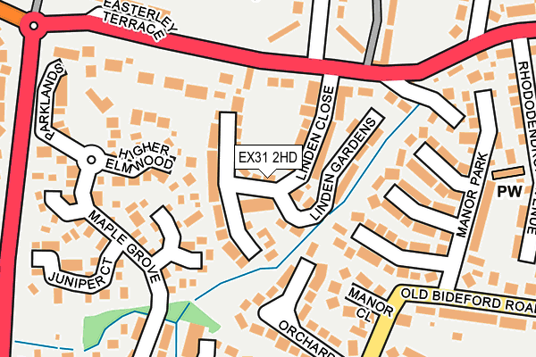 EX31 2HD map - OS OpenMap – Local (Ordnance Survey)