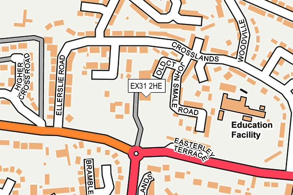 EX31 2HE map - OS OpenMap – Local (Ordnance Survey)