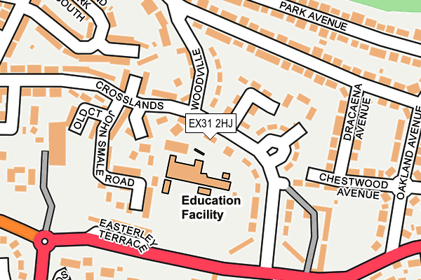 EX31 2HJ map - OS OpenMap – Local (Ordnance Survey)