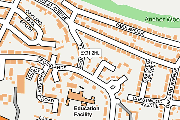EX31 2HL map - OS OpenMap – Local (Ordnance Survey)