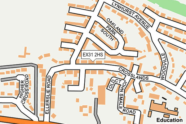 EX31 2HS map - OS OpenMap – Local (Ordnance Survey)
