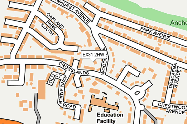 EX31 2HW map - OS OpenMap – Local (Ordnance Survey)