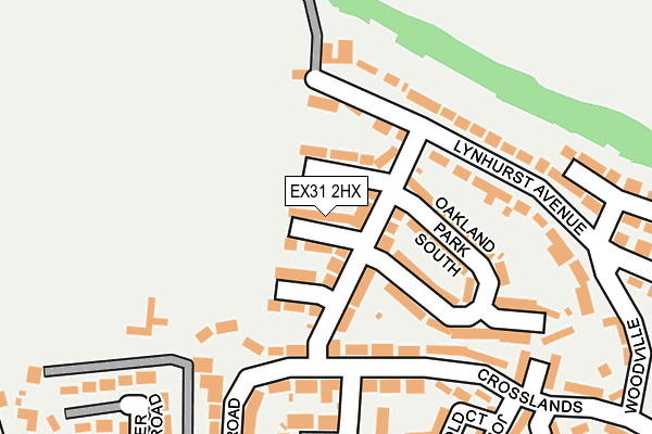 EX31 2HX map - OS OpenMap – Local (Ordnance Survey)