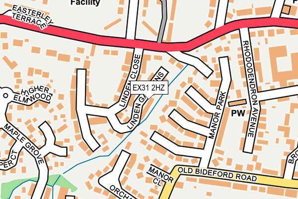 EX31 2HZ map - OS OpenMap – Local (Ordnance Survey)
