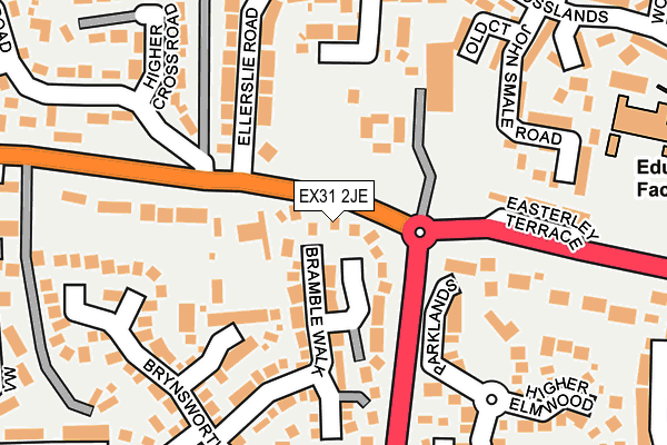 EX31 2JE map - OS OpenMap – Local (Ordnance Survey)