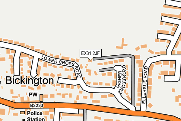 EX31 2JF map - OS OpenMap – Local (Ordnance Survey)