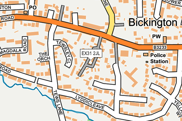 EX31 2JL map - OS OpenMap – Local (Ordnance Survey)