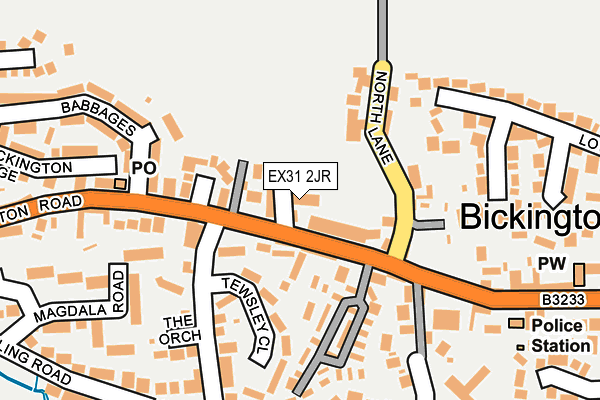 EX31 2JR map - OS OpenMap – Local (Ordnance Survey)