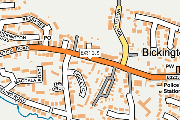 EX31 2JS map - OS OpenMap – Local (Ordnance Survey)