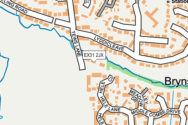 EX31 2JX map - OS OpenMap – Local (Ordnance Survey)