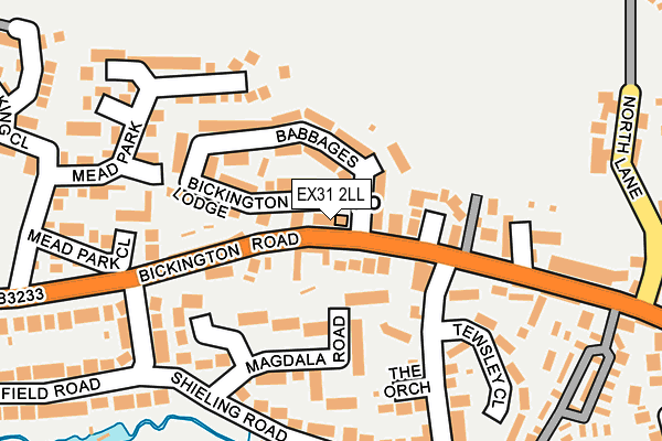EX31 2LL map - OS OpenMap – Local (Ordnance Survey)