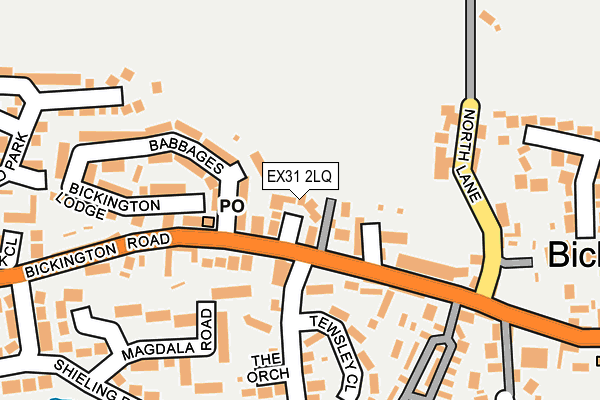 EX31 2LQ map - OS OpenMap – Local (Ordnance Survey)