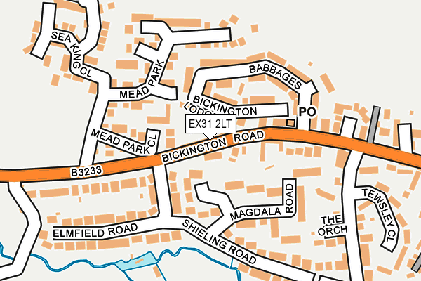 EX31 2LT map - OS OpenMap – Local (Ordnance Survey)