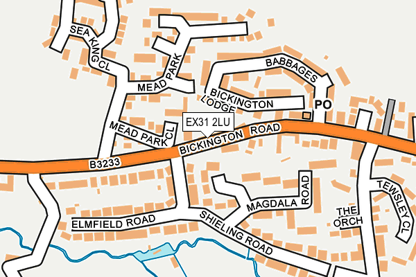 EX31 2LU map - OS OpenMap – Local (Ordnance Survey)
