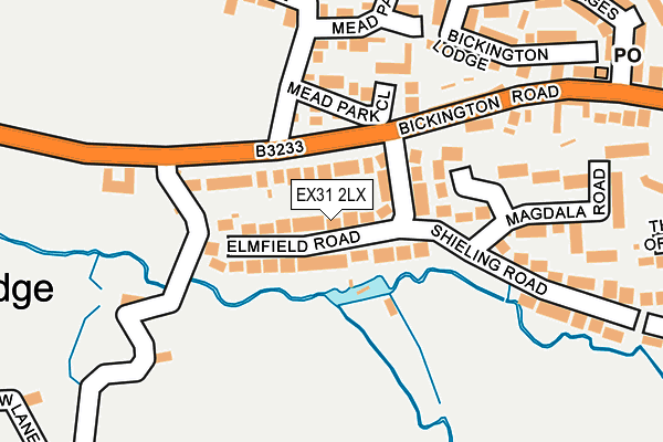 EX31 2LX map - OS OpenMap – Local (Ordnance Survey)