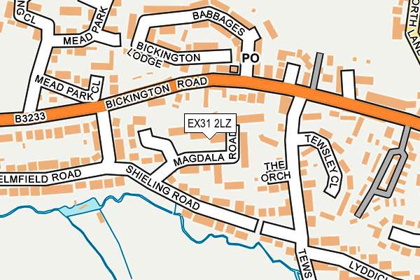 EX31 2LZ map - OS OpenMap – Local (Ordnance Survey)