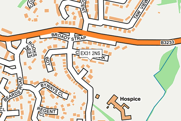 EX31 2NS map - OS OpenMap – Local (Ordnance Survey)