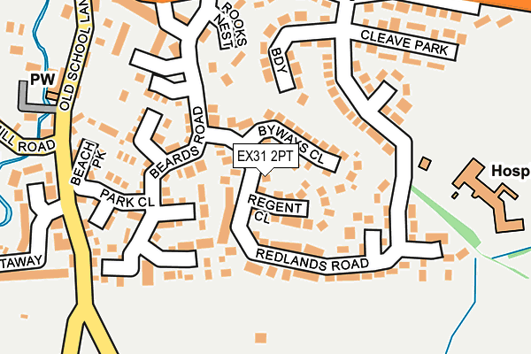 EX31 2PT map - OS OpenMap – Local (Ordnance Survey)