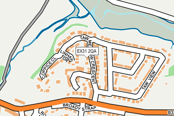 EX31 2QA map - OS OpenMap – Local (Ordnance Survey)
