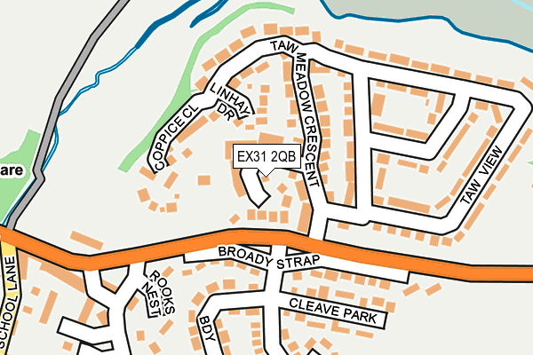EX31 2QB map - OS OpenMap – Local (Ordnance Survey)